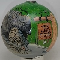 Zhen Zhu, INC Oregon Caves - Ornament Hand Painted Glass